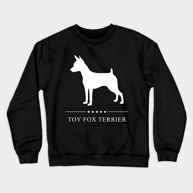 Toy Fox Terrier Dog White Silhouette Crewneck Sweatshirt by millersye